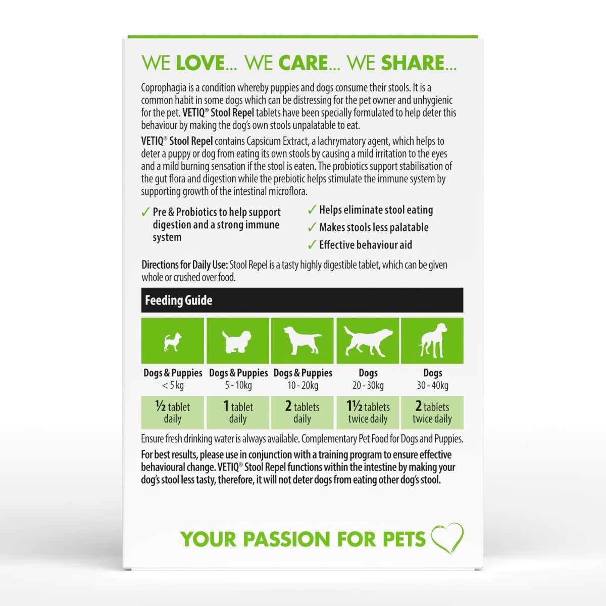 VETIQ Stool Repel for Dogs & Puppies 30 Tablets -