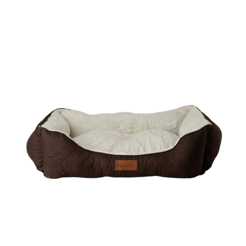 Scruffs Wilton Dog Box Bed - CHOCOLATE BROWN Small