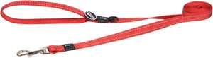 Rogz Utility Reflective Stitching Long Dog Leash - RED M 1.8M/6