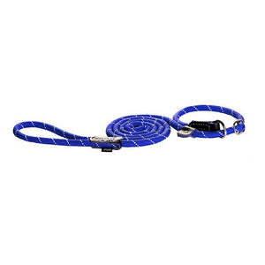 Rogz Classic Rope Long Dog Leash - BLUE Medium