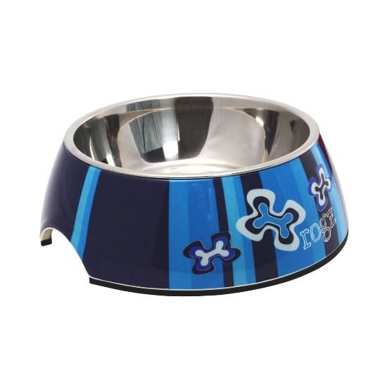 Rogz Indigo Bones Bubble Dog Bowl - 160ML