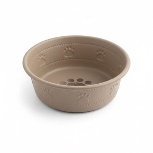 Premium Bowl Paw Embossed – Brown - 470 ML
