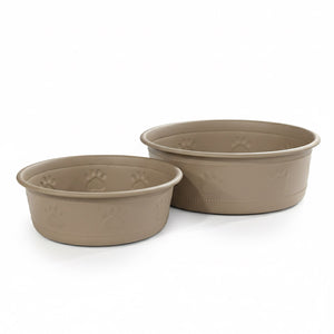 Premium Bowl Paw Embossed – Brown - 950 ML