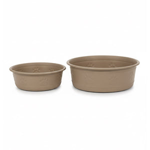 Premium Bowl Paw Embossed – Brown - 950 ML