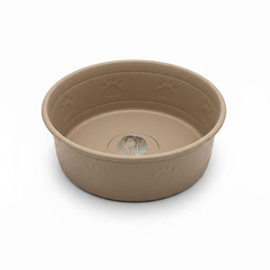 Premium Bowl Paw Embossed – Brown - 950 ML