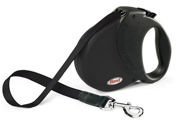 Flexi Comfort Compact Retractable Dog Leash - BLACK L