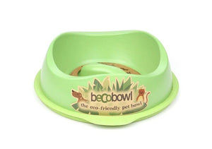 Beco Pets Eco-Friendly Slow Feed Bowl Dog Bowl - GREEN