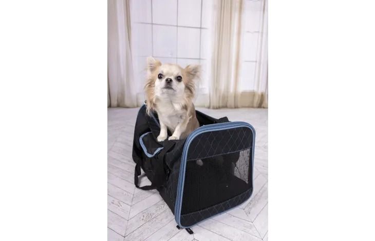 Flamingo Hakon Dog Carrying Bag Black - Black