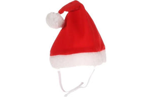 Flamingo Ponne Red Santa Christmas Dog Hat - Red