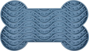 Flamingo Yummy Silicone Bone Lick Pad - Petrol SMALL