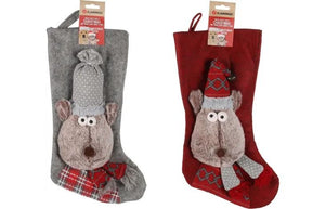 Flamingo Renda Reindeer Sock Christmas Cat Toy -