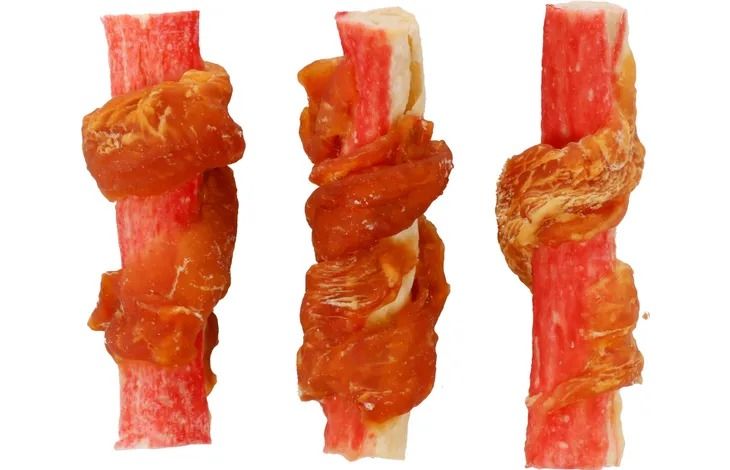 Flamingo Hapki Chicken & Crab Stiks Dog Treats 85g - 85g