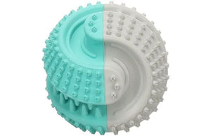 Flamingo Growi Dental Ball Rubber Dog Toy White/Green 8cm - 8cm