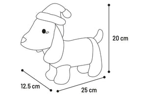 Flamingo Tikko Dachshund Brown Christmas Dog Toy - Brown