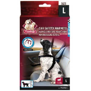 Flamingo Car Safety Dog Harness - Large