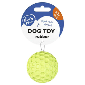 Duvo+ Rubber Hexagon Ball Dispenser Dog Toy 7,5x7,5x7,5cm,Green