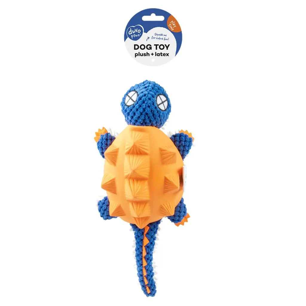 Duvo+ Plush & Latex Armadillo 34x14x8.5cm orange/blue