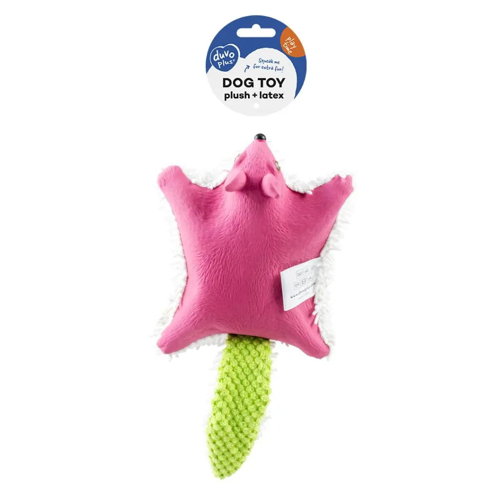 Duvo+ Plush & Latex Flying Squirrel 31x17x5cm purple/green