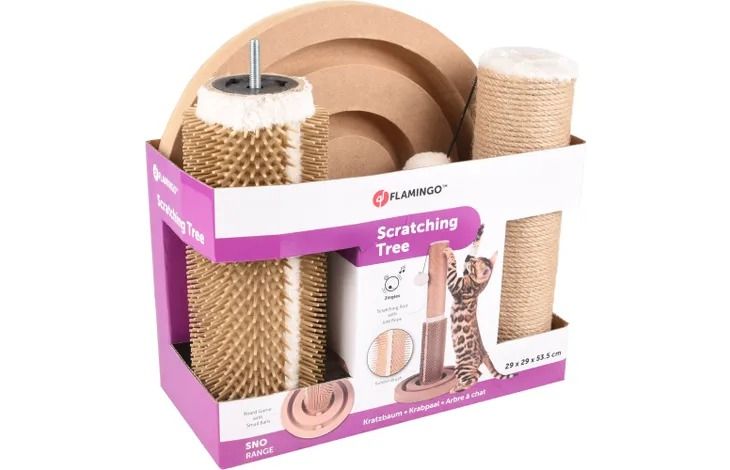 Flamingo Ayla Cream & Natural Cat Scratching Tree