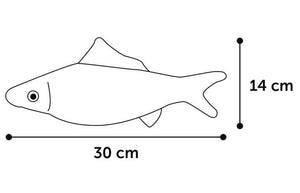 Flamingo Flounder Moving Fish Electronic Cat Toy 29cm - Orange