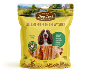 Dog Fest Chicken Fillet On Chewy Stick For Adult Dogs - 500g