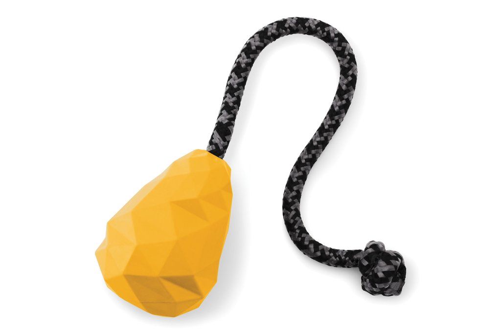 Ruffwear Huck-A-Cone Rubber Tug Dog Toy - YELLOW