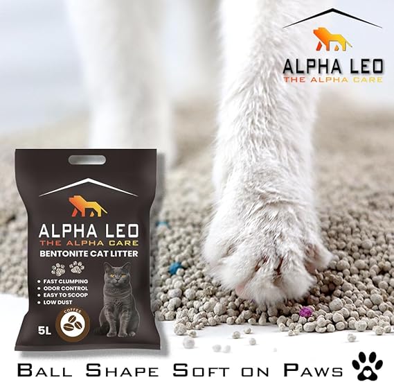 Alpha Leo Premium Bentonite Clumping Cat Litter - 5L Coffee scent