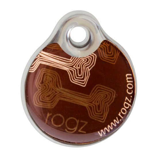 Rogz Mocha Bone ID Tag - MOCHA BONE L