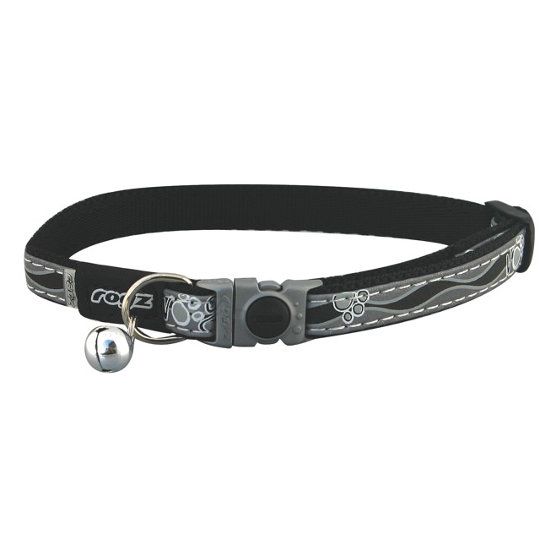 Rogz Night Cat Collar - BLACK OS