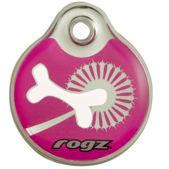Rogz Pink Bone ID Tag - PINK BONE L