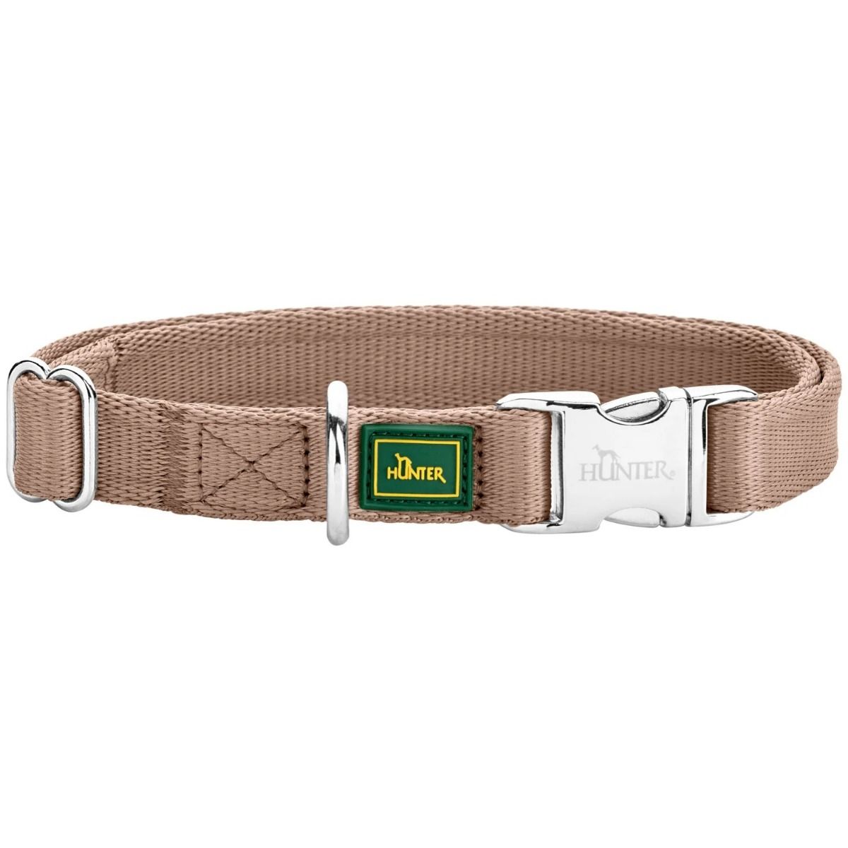 Hunter Inari Vario Basic Alu-Strong Dog Collar - Beige Medium