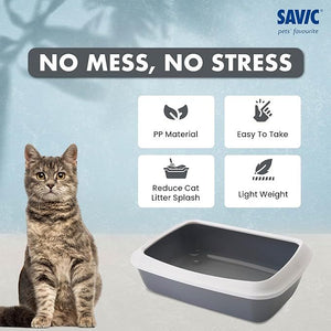 Savic Iriz Cat Litter Tray - Pale Blue 42CM