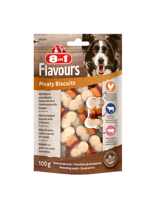 8in1 Flavours Meaty Biscuits 100 g