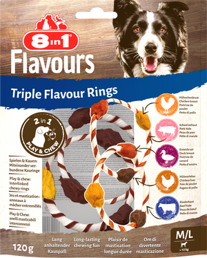 8in1 Triple Flavour Rings M/L, 120 g