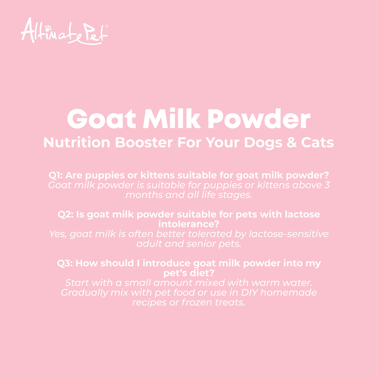Altimate Pet Goatmilk Powder For Puppies 200g
