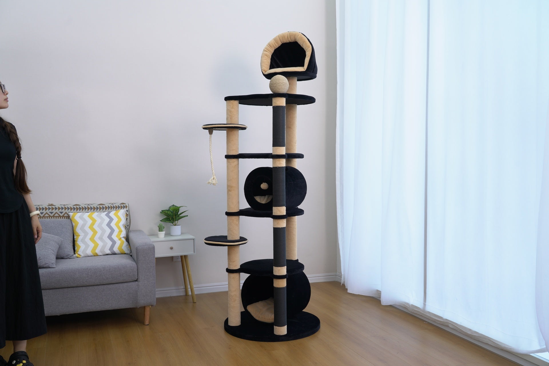 Catry Cat Tower With House D69x216h cm