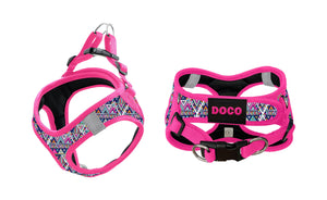 DOCO® Pattern Print Harness With 3D Foam Large-47-50cm / 7-9kg-Rasberry Pink