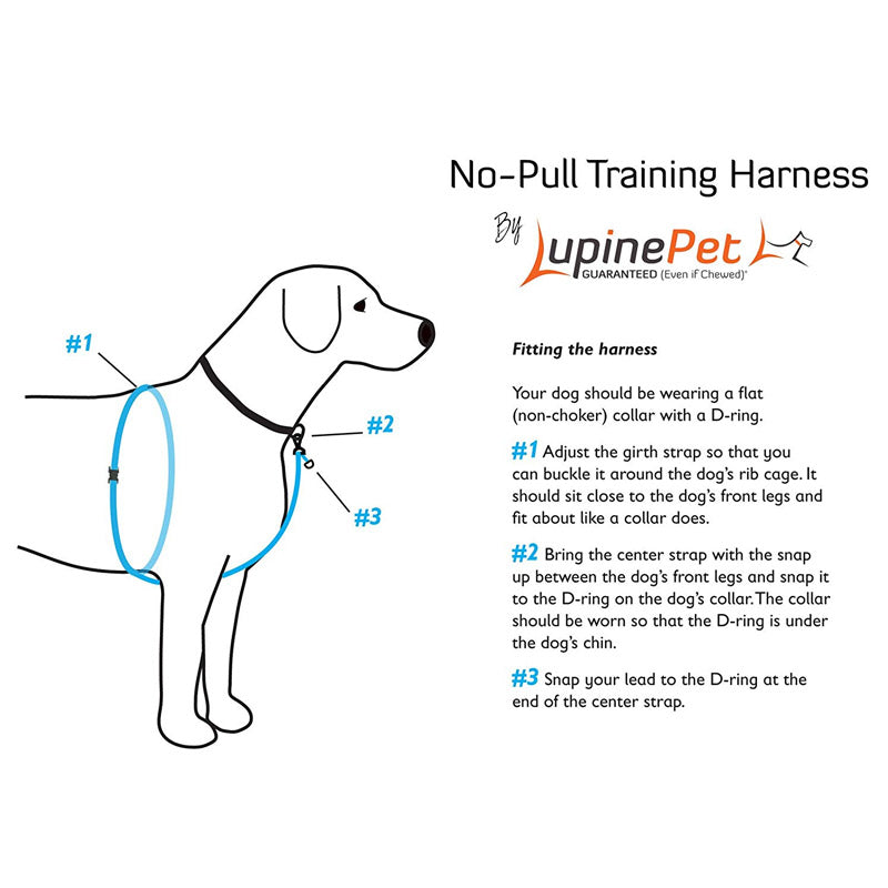Dog Basic Solids No Pull Harness - pink - 3/4" width - 16" -26"