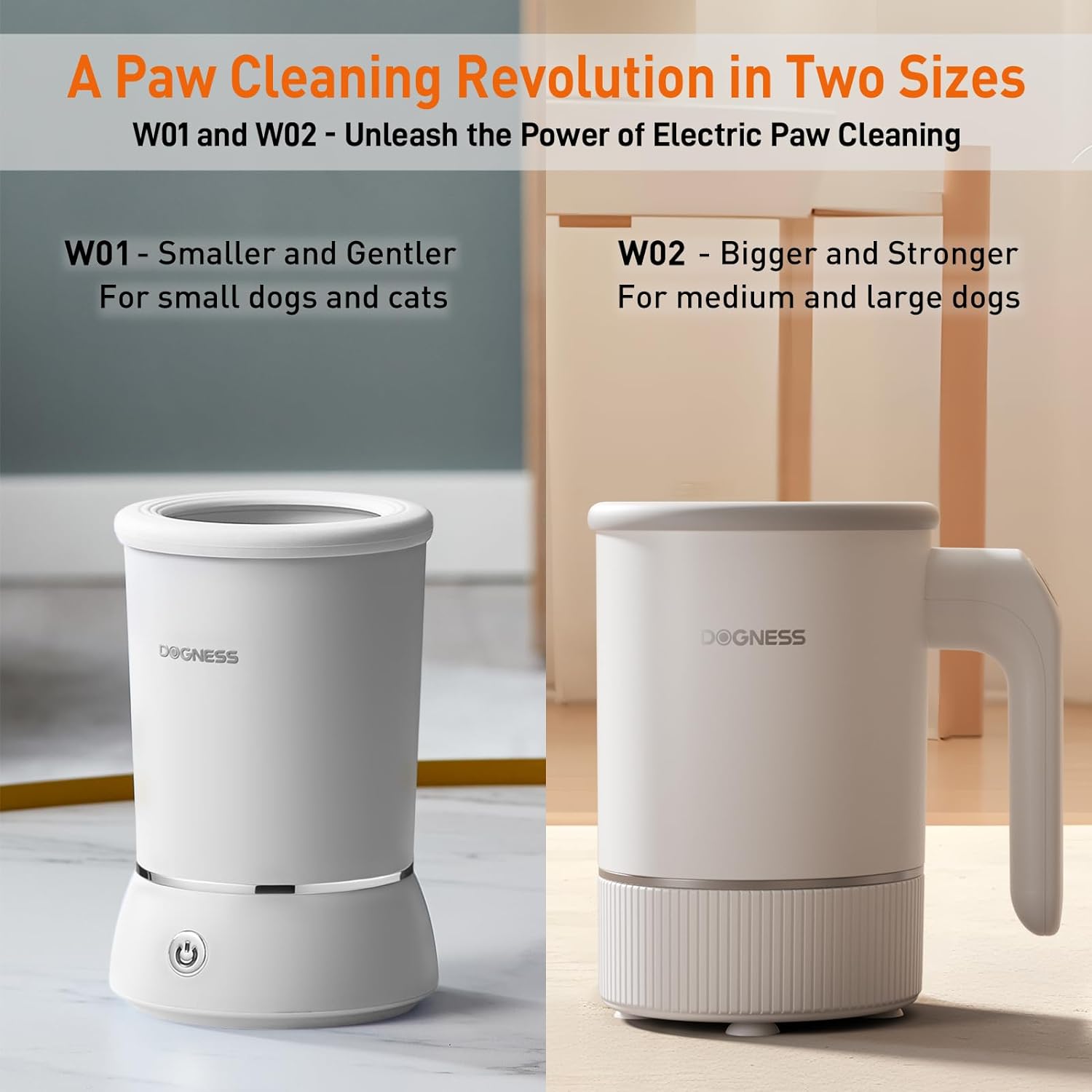 Dogness Automatic Pet Paw Cleaner And Massager Plus-White