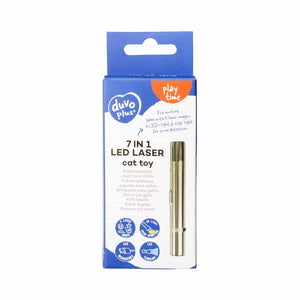 Duvo+ 7 in 1 Laser Cat Toy (urine detection) 11,5x1,5x1,5cm Silver