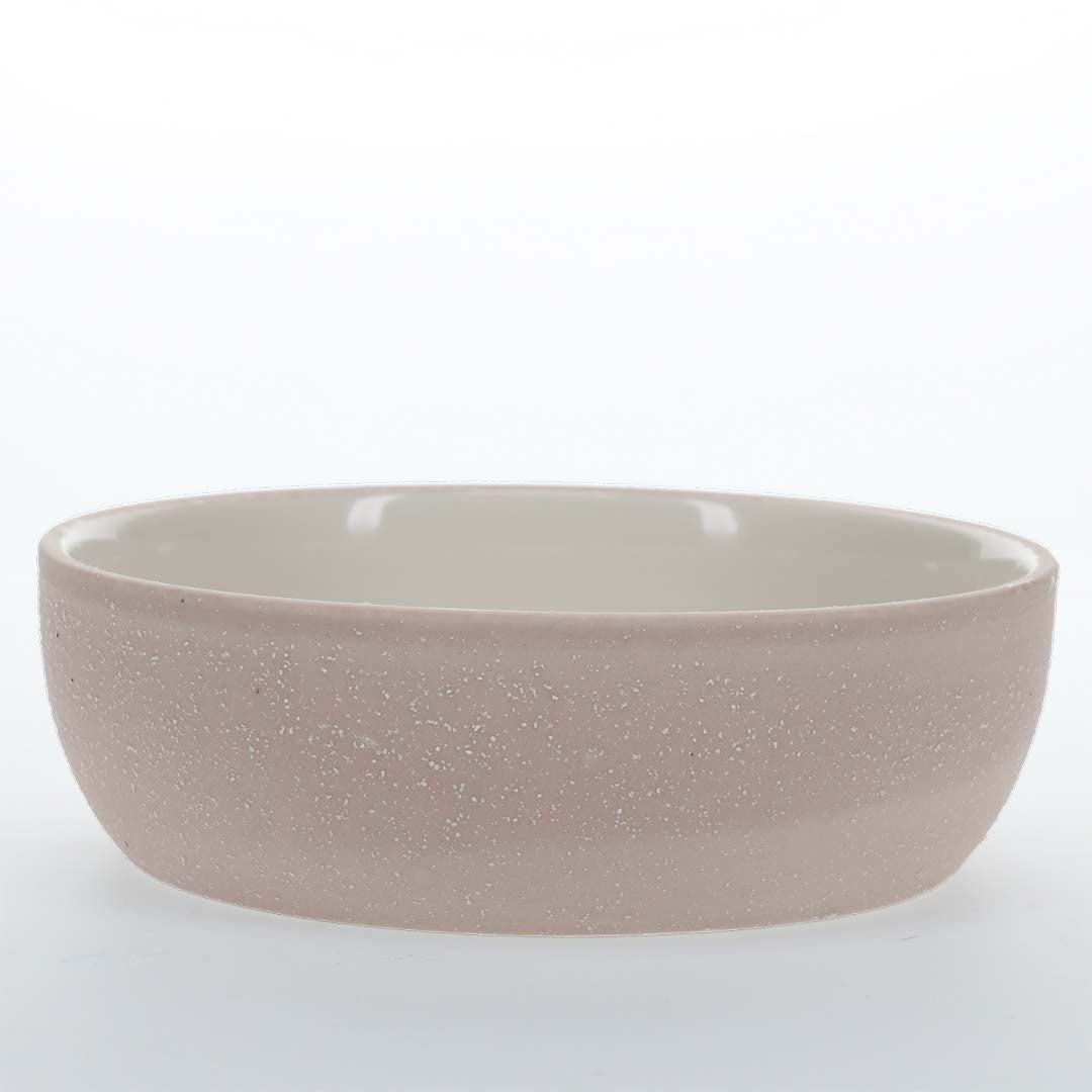 Duvo+ Feeding Bowl-Stone-Sandy coral S - 380ml - 14x14x4cm Pink