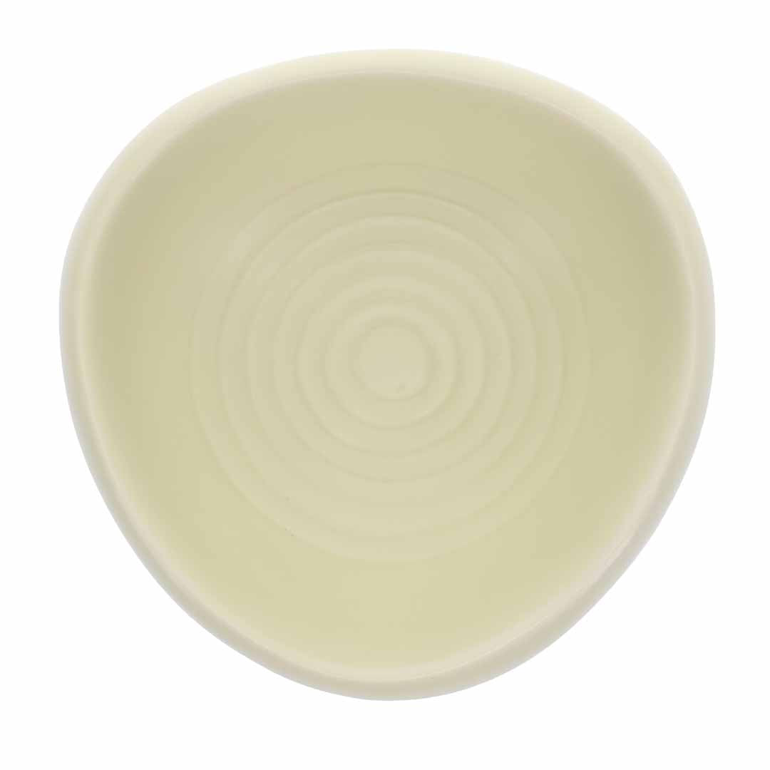 Duvo+ Feeding Bowl-Stone-Triangle bull's eye S - 160ml - 11x11x5cm Yellow-green
