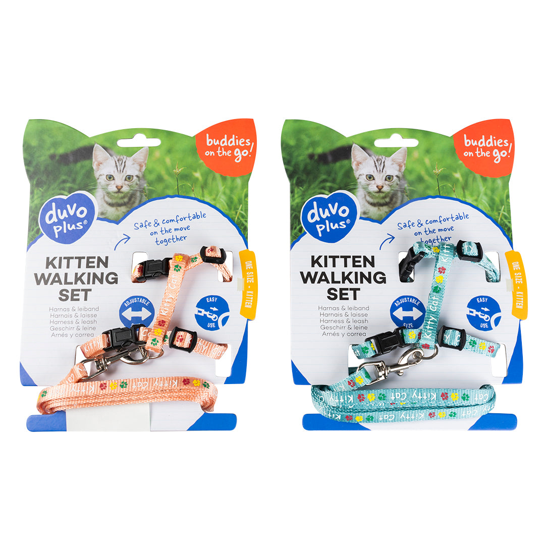 Duvo+ Kitten Walking Set Kitty Cat 15-25cm / 8mm-125cm Mixed Colors