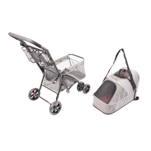 Duvo+ Pet Buggy Deluxe 79x46x99cm - Max. 15kg Grey