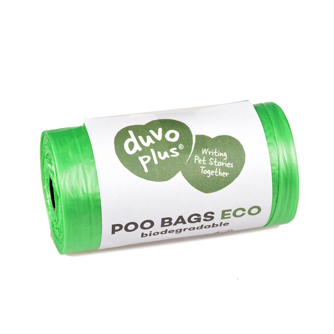 Duvo+ Poo Bags Eco Biodegradable 8X20St Green