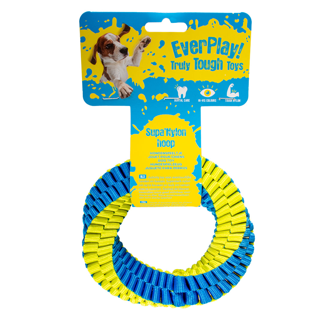 Duvo+ Supa' Nylon Hoop Blue/Yellow - 13x13cm