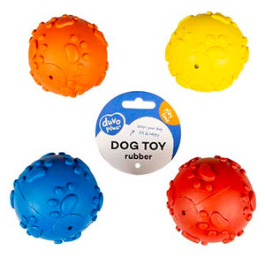 Duvo+ Vinyl Treat Ball Paws Ø7.5cm Mixed Colors