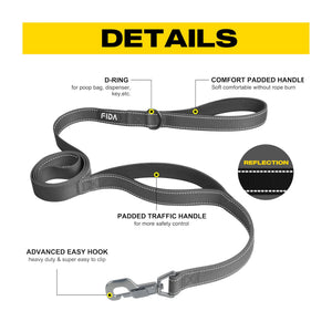 Fida Heavy Duty Dog Leash - 5ft - yellow