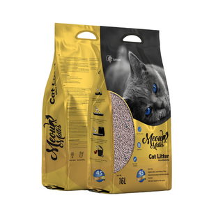 Meow Mates Bentonite Cat Litter - Lemon Scent 16L/10kg