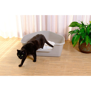 Moderna Hy Fit Cat Litter Box- Warm Grey, L 66 x W 55 x H 25.4 cm